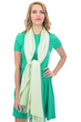 Cashmere & Silk accessories shawls platine lime green 201 cm x 71 cm